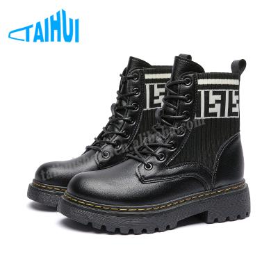 China Cheap Designer Custom Boots Ankle Good Quality Deodorization Prices Reject PU Chelsea Sock Boots For Women Leather for sale