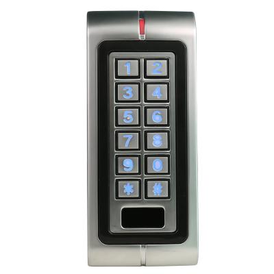 China 1 Key Keypad Metal Backlight Code Waterproof Standalone Access Control With Wiegand 26 Bit Configuration for sale