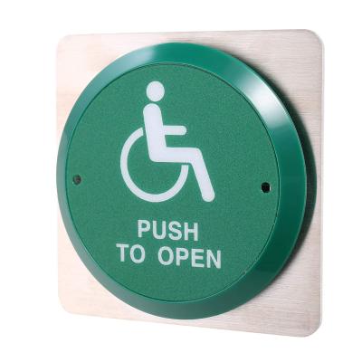 China Stainless Steel Panel Door Release Pad Push To Open Switch For The Disabled HBK-PBK-819A for sale