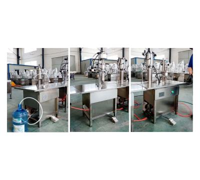 China Semi Manual Beverage Nasal Spray Aerosol Filling Machine For Small Aerosol Can for sale