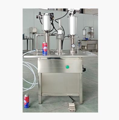 China Semi Automatic Beverage Aerosol Can Gas Filling Machine For Propane Butane LPG DME r134a for sale