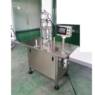 China Factory Semi-automatic 20 Mm Bag On Valve Aerosol Filling Machine for sale