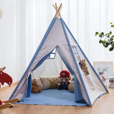 China Customized Kids Clear Space Four Pole Play Tent Teepee Tents Easy Foldable Kids Sleepover Tent For Kids for sale