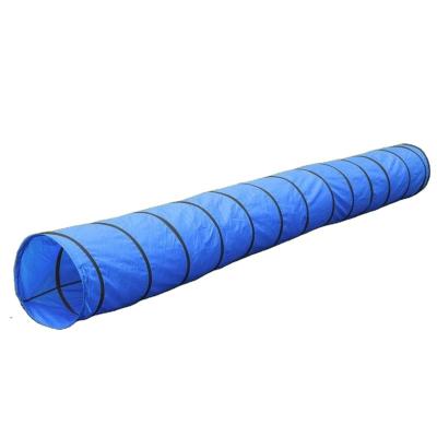 China Sustainable Dog Agility and Obedience Training Tunnel with Carry Bag and Stakes by Trademark Innovations (Blue) for sale