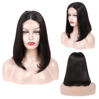 China Softest Cheap 4*4 Lace Front Wig 100% Virgin Hair Wig 13*4 Mink Brazilian Virgin Hair Women Bob Wave Wig Cuticle Aligned Hd for sale