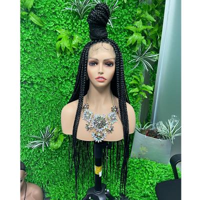 China Cheap Synthetic Braids Wig Sale High Quality Synthetic Hair Braided Wigs Front Synthetic Braided Hair Wigs Wholesale for sale