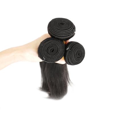 China Rshow Fast Delivery Easily Installed Wholesale Price 3 in 1 Hair Bundle Cuticle Aligned Indian Straight Bundle Hair Weave Extension for sale