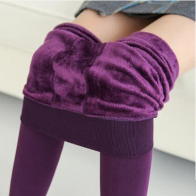 China Seamless Brushed Fleece Striped Winter Antibacterial Women's Legging For Active Fitness Yoga Wear Leggings for sale