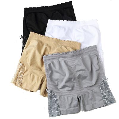 China Antibacterial Women's Boyshorts Boyshorts Bow Lace Seamless Butt Lift Sexy Underwear Safty Panties for sale