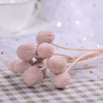 China Romantic Real Rose Natural Preserved Bouquet Flowers Preserved Golden Ball Billy Ball For Bedroom Table Desk Arrangements Home Decoration for sale