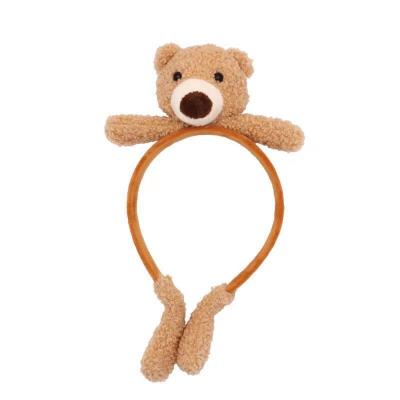 China Attractive Newcomer Moving Cute Plush Cartoon Designer Headband Girls Fashion Luxury Headband for sale