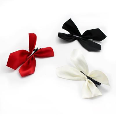 China Wholesale Custom Made Eco-Friendly Satin Girl's Half Piece Bow Hairpin Various Styles Hairpin For Women for sale