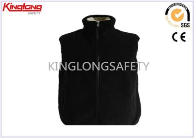 China Zíper completo preto XXL/homens de XXXL veste polar do velo, Waistcoat do inverno dustproof à venda