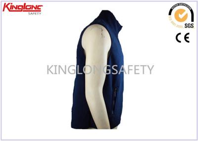 China Durable Black Soft Sleeveless Male Polar Fleece Vests For Men , Full Zipper for sale