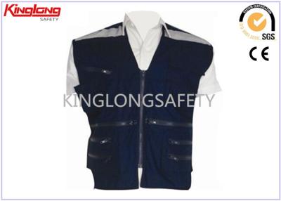 China Multi Pocket Xl Xxl Xxxl Reflective Safety Vest For Oil / Gas Station , 100% Polyester for sale