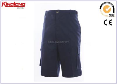 China El cargo industrial del verano de la marina de guerra pone en cortocircuito los pantalones casuales con 6 bolsillos laterales en venta