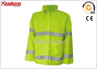 Cina Rivestimenti caldi fluorescenti XL/XXL del lavoro di inverno con nastri adesivi riflettenti di 5cm in vendita