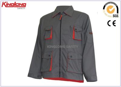 China Workwear polivinílico del poder del algodón del 65% el 35%, etiqueta de goma de los bolsillos de la seguridad de las chaquetas multi del trabajo en venta