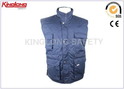 China Navy Blue Bomber Hi Vis winter work wear Class 3 Safety Vests With Pockets for sale