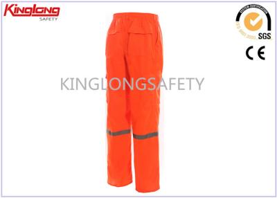 Cina Il lavoro durevole della sicurezza degli alti pantaloni arancio di visibilità ansima 120GSM in vendita