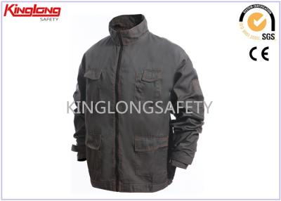 China Fato alto da segurança da visibilidade do Workwear masculino da lona com zíper de bronze à venda