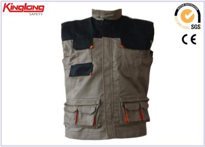 China Veste sem mangas industrial feita sob encomenda da segurança do Workwear da lona para homens à venda