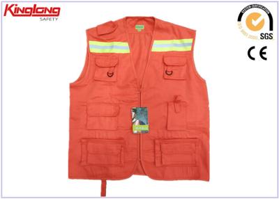 Cina Nastro del popeline 130GSM/maglia riflettenti del lavoro dei multi uomini tasche del nastro in vendita