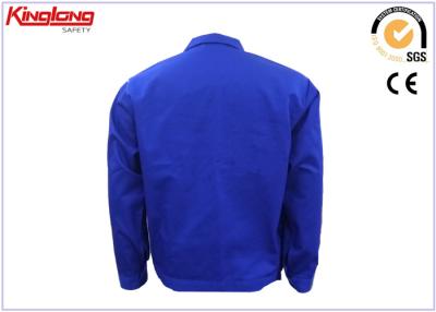 China Workwear clássico da lona do algodão, revestimento azul áspero do Workwear da segurança à venda