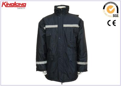 China Roadway Police High Visibility Warning Workwear , Hooded reflective work jackets for sale