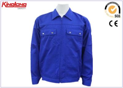 China Polvo al aire libre - impermeabilice el Workwear del poder del azul real, chaqueta para hombre del trabajo con dos bolsillos del pecho en venta