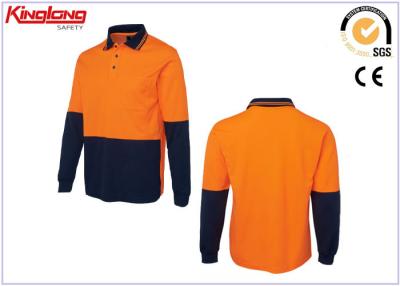 Cina CIAO - Camice uniformi riflettenti del lavoro di sicurezza di forza, camice di polo arancio fluorescenti in vendita