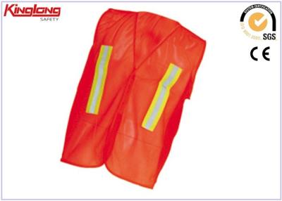 China Al Polyester die Mesh Safety Vest, Lichtgewicht hallo Vis Vest Red Yellow Orange breien Te koop