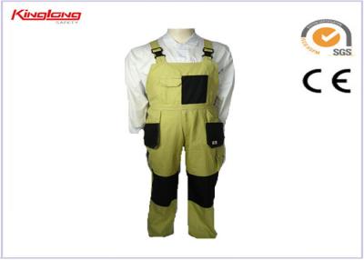 China Bib workwear trousers with knee pad , Autumn uniform pants Cotton & Polyester for sale