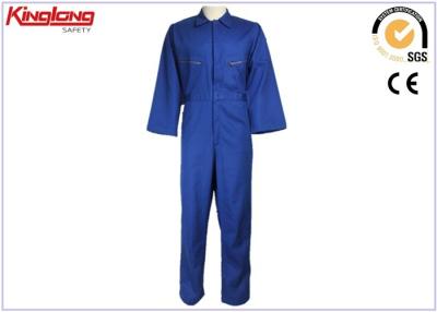 中国 320gsm青いすべての綿の真鍮のジッパーの耐火性のつなぎ服 販売のため