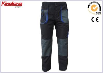 China Pantalones multi del trabajo del bolsillo del poliéster del algodón, pantalones cargo para hombre de costura en venta