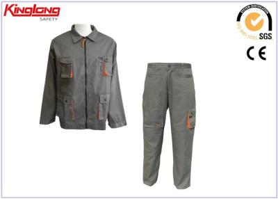 China Uniforme cinzento do Workwear da segurança das calças e das camisas do trabalho do GV para a oficina à venda