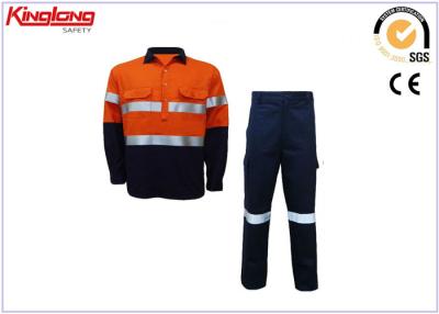 China Modifique hola la camisa de manga larga para hombre y los pantalones de la tela para requisitos particulares de la tela cruzada de algodón de la seguridad de la ropa de la fuerza en venta