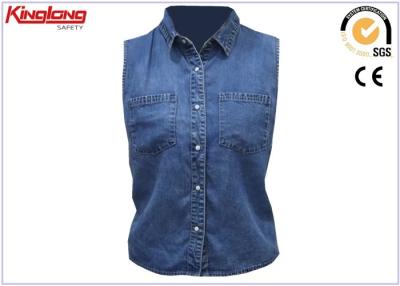 China 100 ropa de trabajo del dril de algodón de la ropa de mujer de Fabirc del algodón, moda larga de la camisa del dril de algodón casual en venta