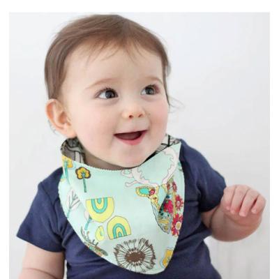 China Free Hot Popular Baby Bibs Organic Cotton Muslin Latex Triangle Saliva Sublimation Baby Bibs for sale