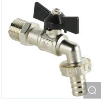 China Custom Brass Bibcock Nickel Plated Washing Machine Bibcock valve for sale