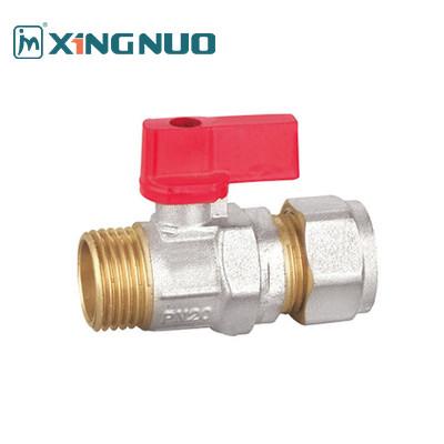 China 1/2 inch 3/4 inch Brass Ball Valve Butterfly Handle SS ball valve Manufacturers for water gas pipe fitting threaded for sale