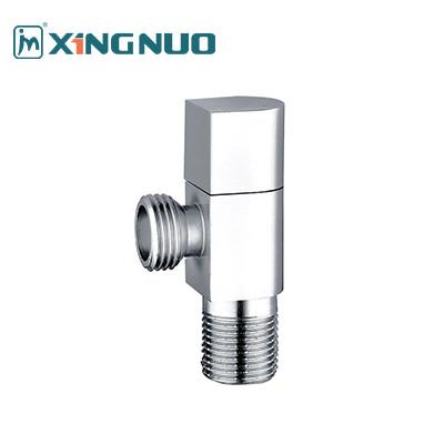 China nickel plating brass angle valve for bathroom Manual Brass One Way Check Valve Brass Angle Valve with Decorative Cover for sale