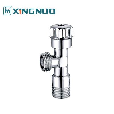 China female threaded with hand wheel Brass Angle Stop Valves with Female/Male Thread and Chrome Plated Surface for sale