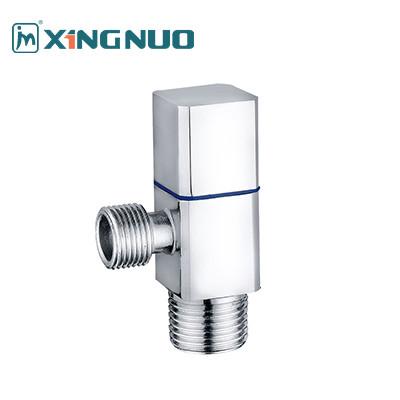 China plating nickel male threaded Sand Blast Finish Nickel Plated Brass Angle Valve with Stainless Steel Decorative Cover for sale