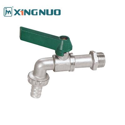 Cina maniglia dritta maniglia verde maschio tubo a filo HEX bib di cazzo rubinetto nickel rivestito di ottone leva bibcock in vendita