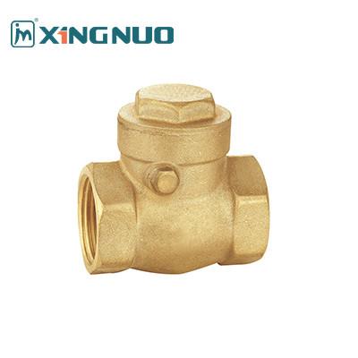 Китай Закрученный нить Swing Check Valve Односторонний чековый клапан DN15-25 Кованый латуниный Stop Check Valve с 1 PSI давлением трещины продается