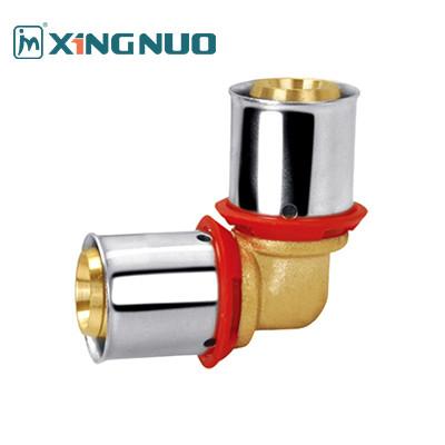 Китай Песочные и никелированные латуниные компрессионные фитинги PEX Press Fittings PEX Equal Elbow продается