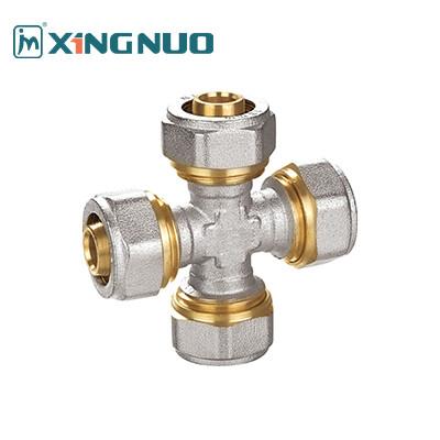 China FORGE Messing 90 graden Elbow Fitting Geschikt Filter Ball Check Valve Body 4 Way Connector L Shape Messing Pipe Fitting Te koop