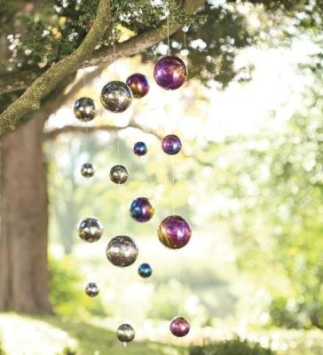 China Corrosion Resistance 201/304 Custom Color Metal Size Stainless Steel Cavity Ball Metal Garden Decor Hanging Ball for sale