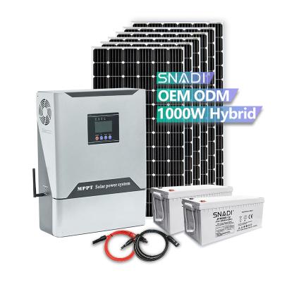 China hybrid solar system for home solar hybrid 1kw 2kw 3kw system complete for sale